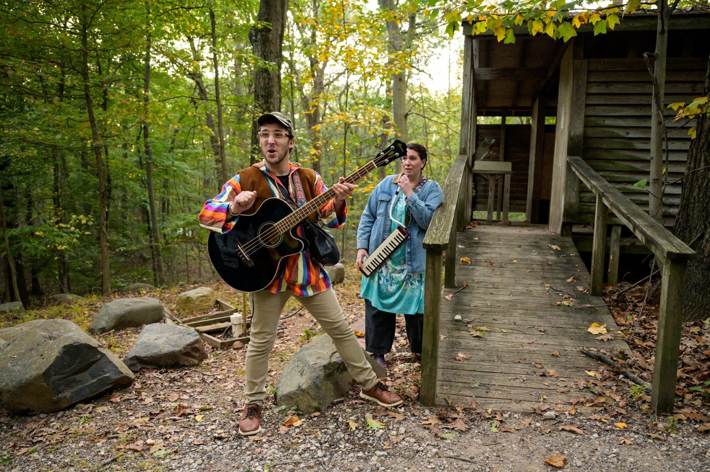 Production photo: Into the Woods (Immersive) · Narrator / Bass Guitarist · Sternfeld Studios