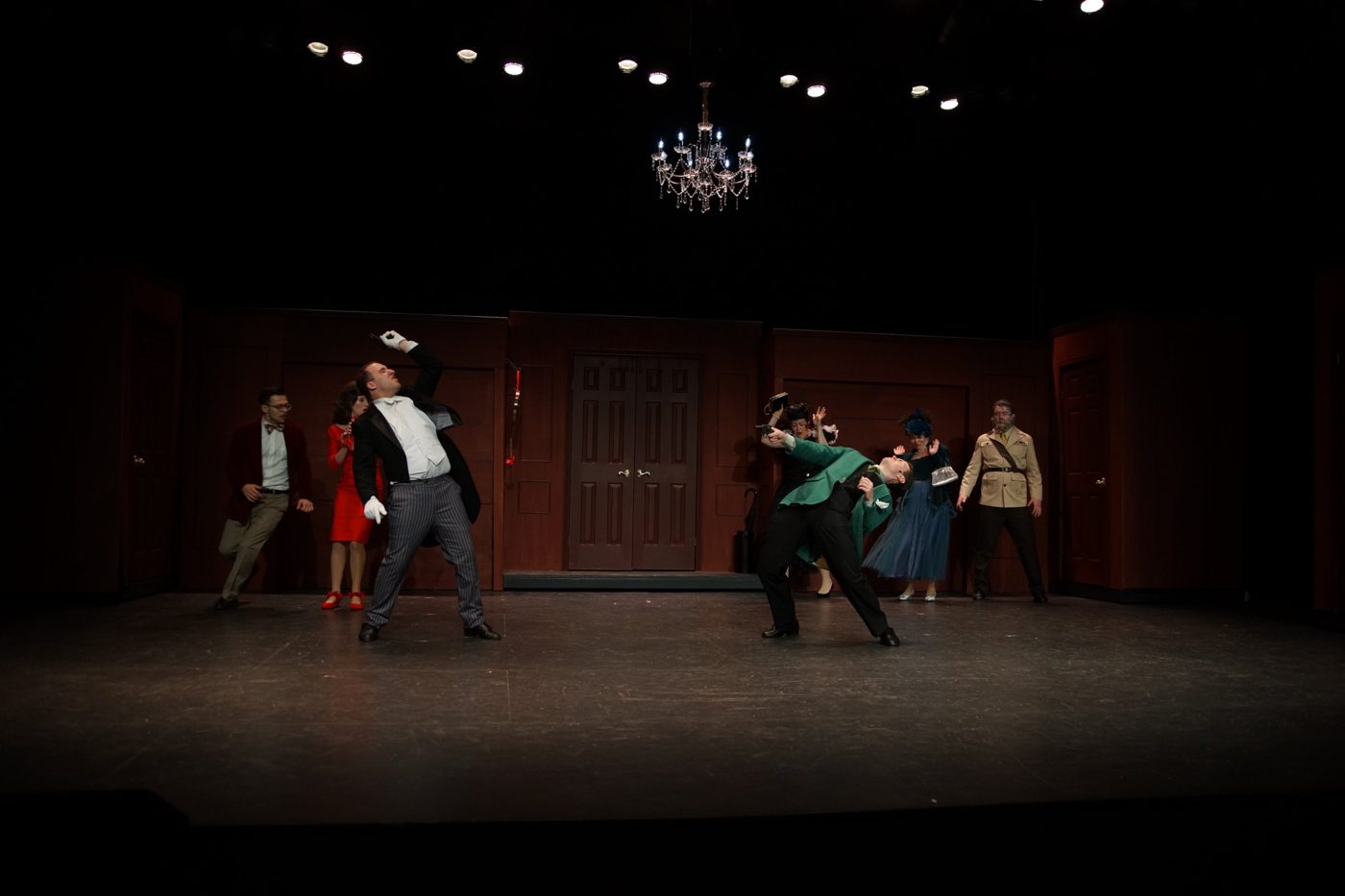 Production photo: Clue · Wadsworth · Woodstock Playhouse